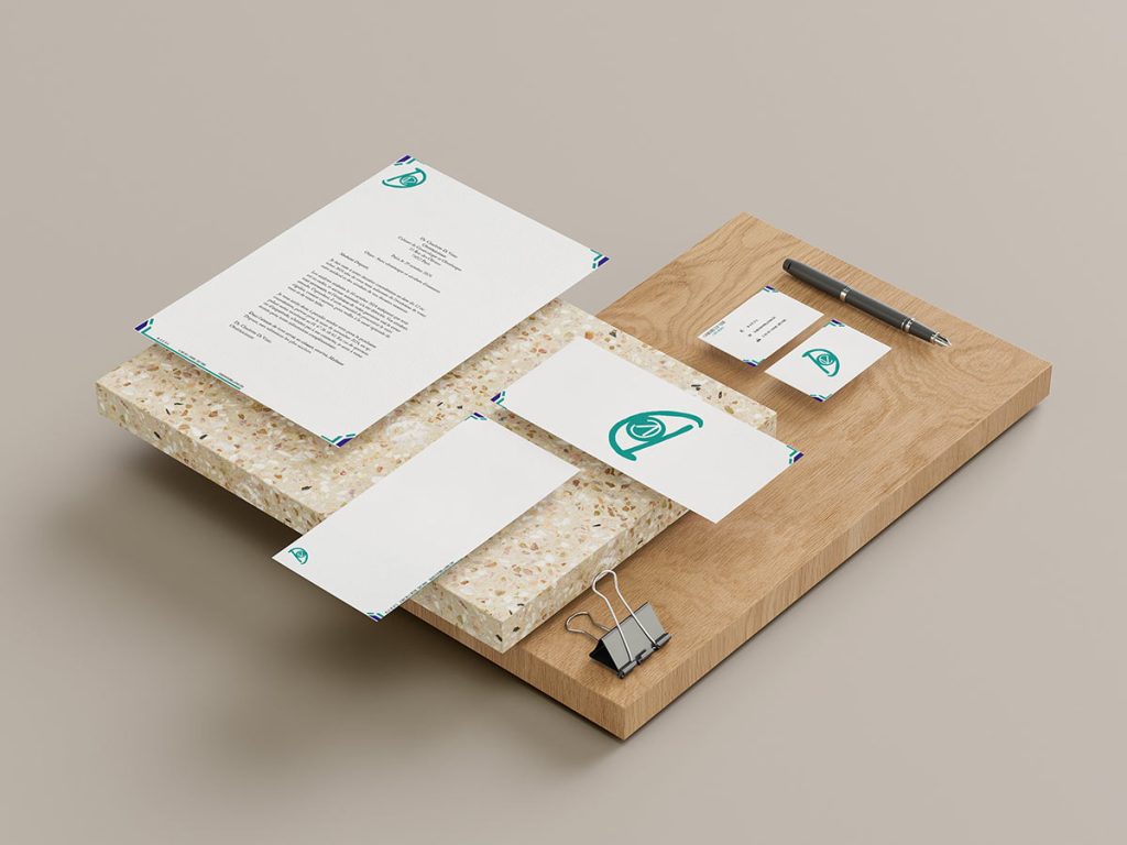 mise en situation identité visuelle d'un client fictif