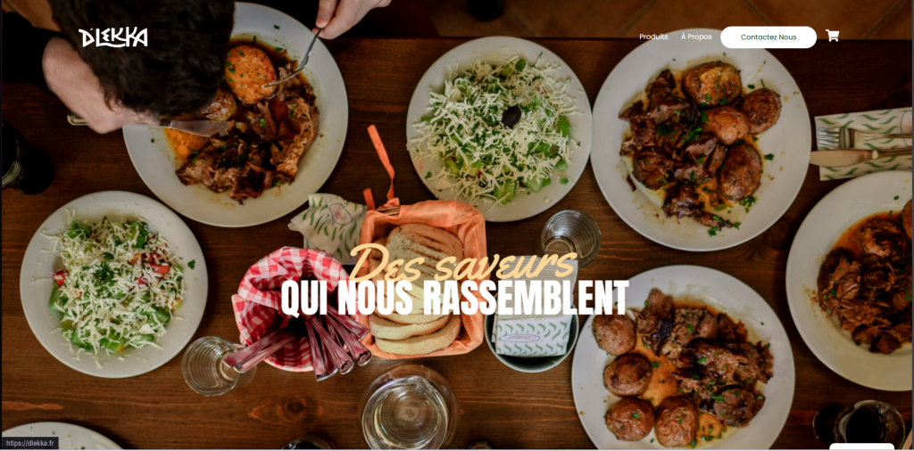 Capture d'écran du hero header du site D'lekka que j'ai réalisé